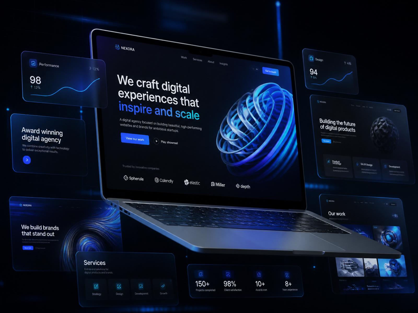 Premium agency website preview